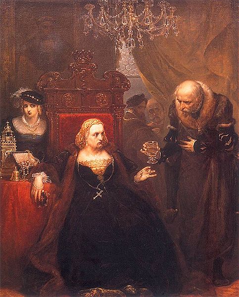 The poisoning of Queen Bona Sforza, November 19th, 1557, by Jan Matejko (1838-1893) painted in 1859, Location TBD.